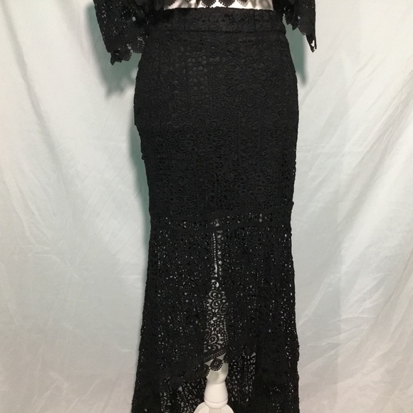 ✨Black Lace Trumpet Skirt Set - Picture 8 of 8